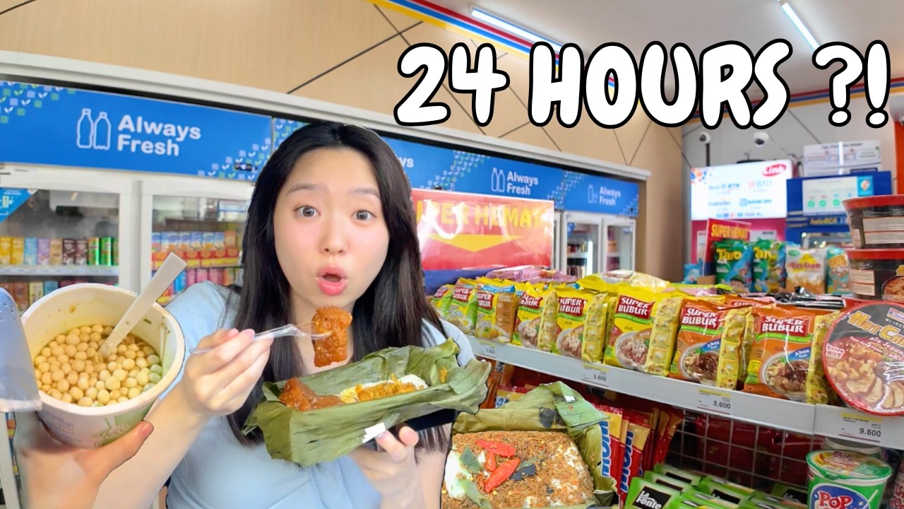 eating only INDONESIAN CONVENIENCE STORE FOOD for 24hr