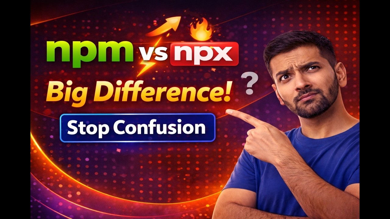 npm vs npx Explained in Hindi | Difference Between npm and npx