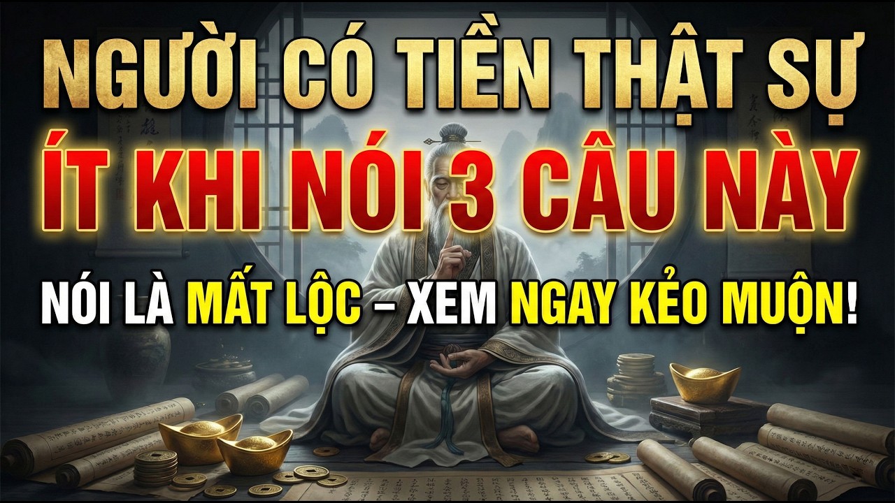 CỔ NHÂN DẠY: Người Có Tiền Thật Sự Ít Khi Nói 3 Câu Này | Triết Lý Sống | Cổ Nhân Audio