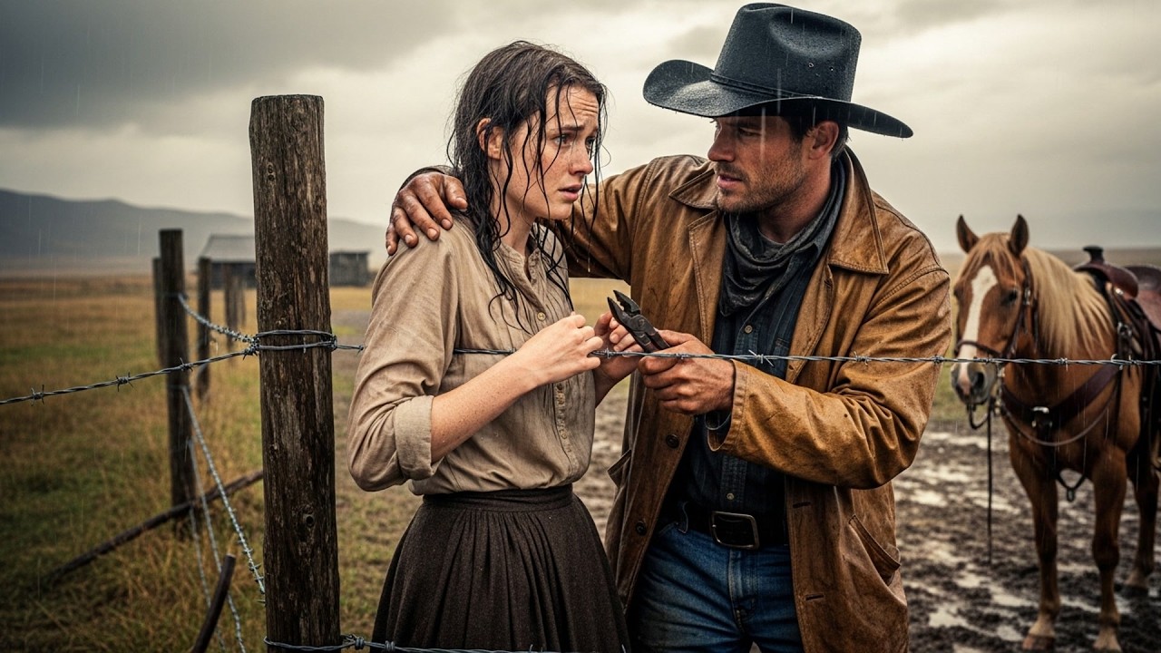 She Was Mending Fences In The Rain Until Her Hands Bled, Cowboy Took The Wire And Finished The Work