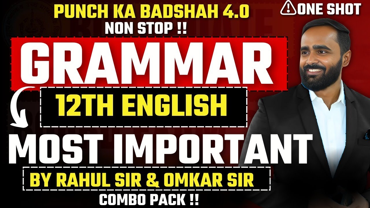 🔴 LIVE |12th English Grammar|Most Imporatant Question|Punch Ka Badshah Nonstop|@pradeepgiriupdate