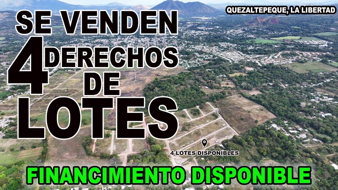 SE VENDE DERECHO DE 4 LOTES LOTIFICACIÓN GÉNOVA QUEZALTEPEQUE