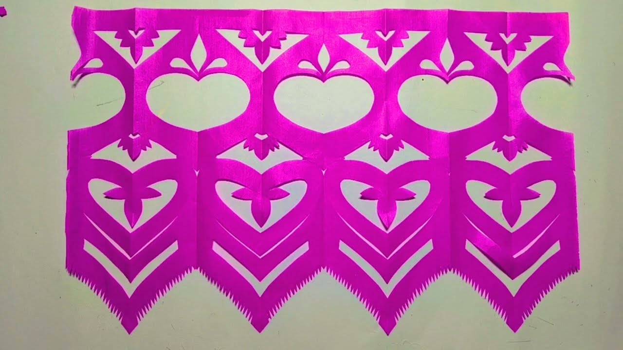 How to make beautiful Paper cutting design ❤️ ! Home 🏠 decoration  ideas ! Easy paper crafts !