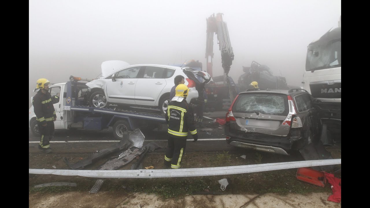 Un muerto y más de 40 heridos en un accidente múltiple en Lugo