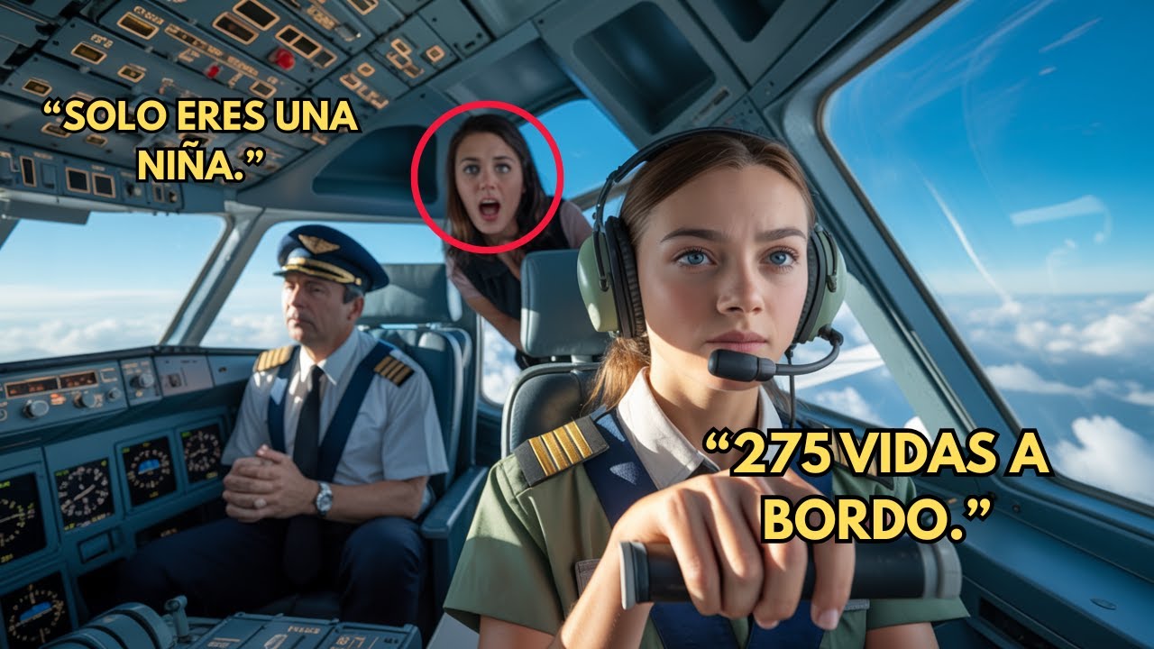 “La cabina quedó en silencio—hasta que una niña dijo: ‘Déjame pilotar’… 275 vidas en juego.”