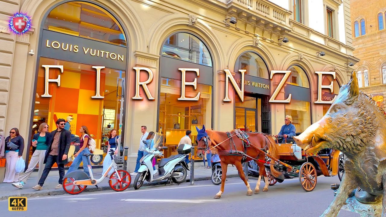 FLORENCE ITALY ✨ Explore most popular Streets & Mercato Centrale for local experiences Walk tour 4K