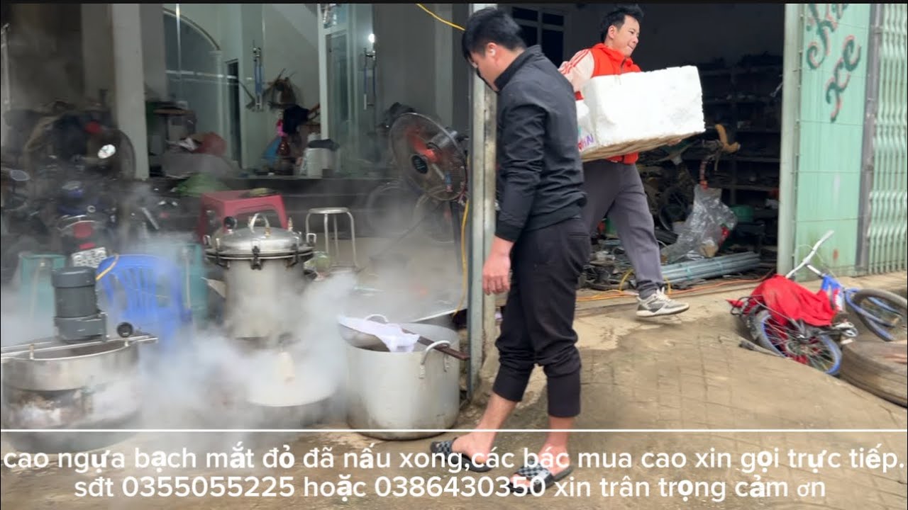 A TUYẾN đã nấu xong nồi cao ngựa bạch mắt đỏ cuối cùng của năm.síp giò ngựa và trọn ngựa cưỡi#gaiban