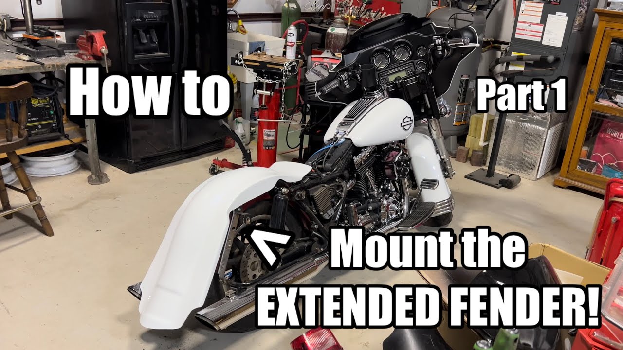 Часть 1 — Установка удлиненного крыла — Harley Electra Glide Extended Bagger 2006 года