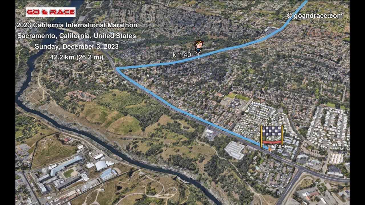 2023 California International Marathon: fly over the marathon 3D course map!