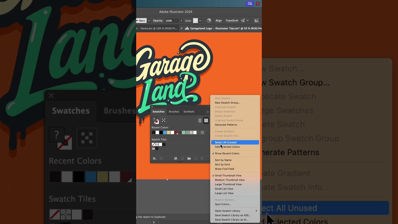 Наведите порядок на своих монтажных областях в #adobeillustrator с помощью образцов цветов и режи...