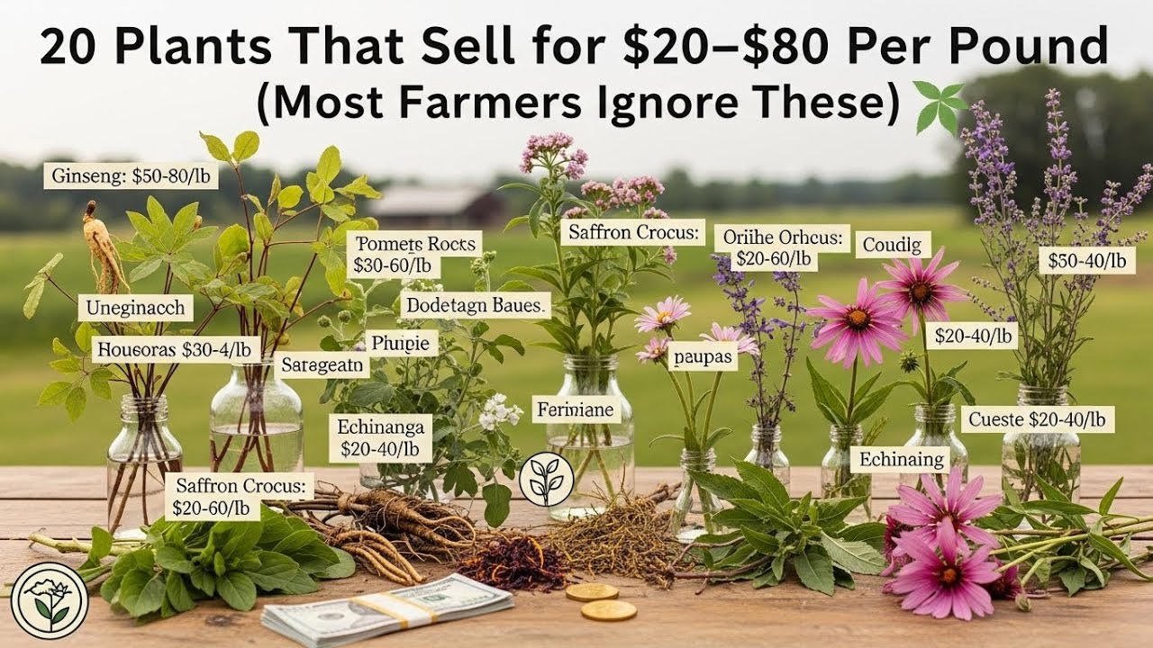 20 Plants That Sell for $20&ndash;$80 Per Pound (Most Farmers Ignore These) 💰🌱