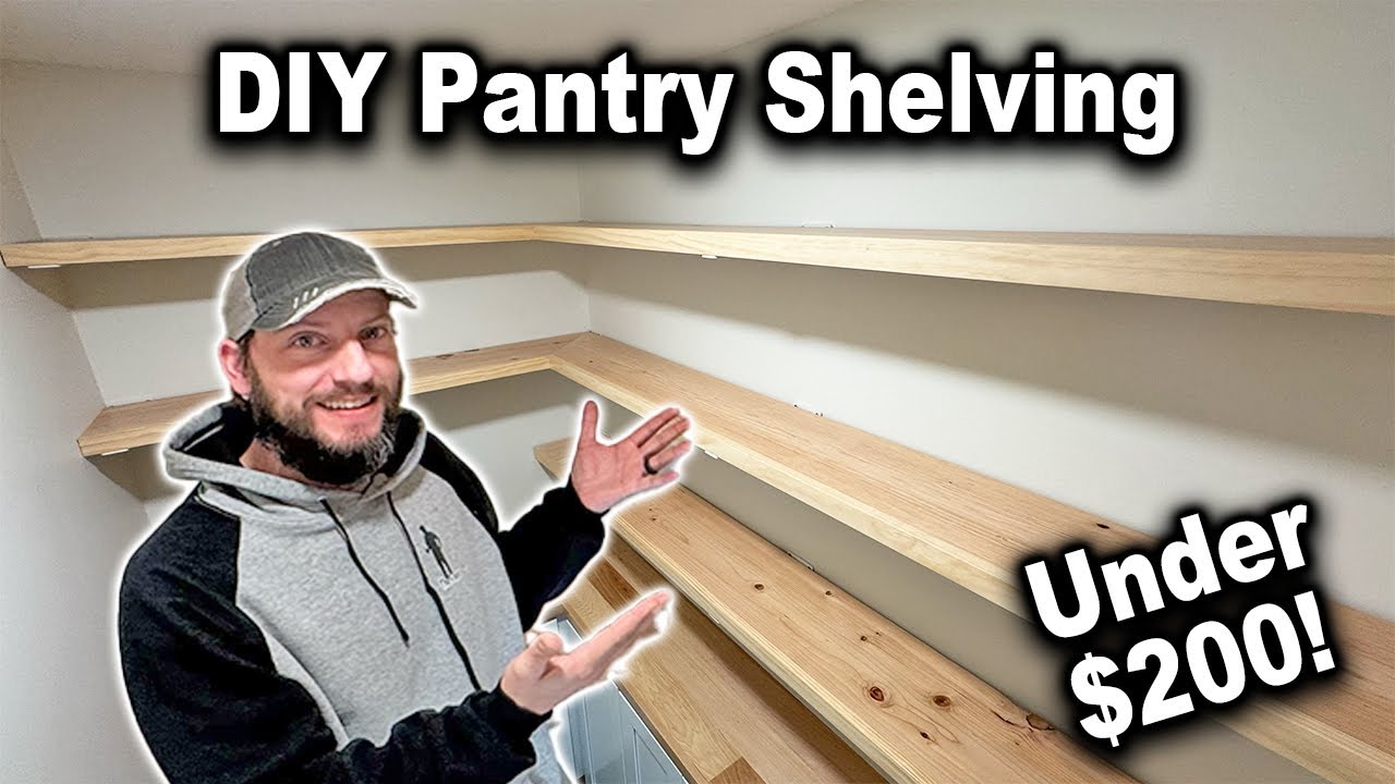 How to Make Your Own Wooden Pantry Shelving | Inexpensive and Strong!