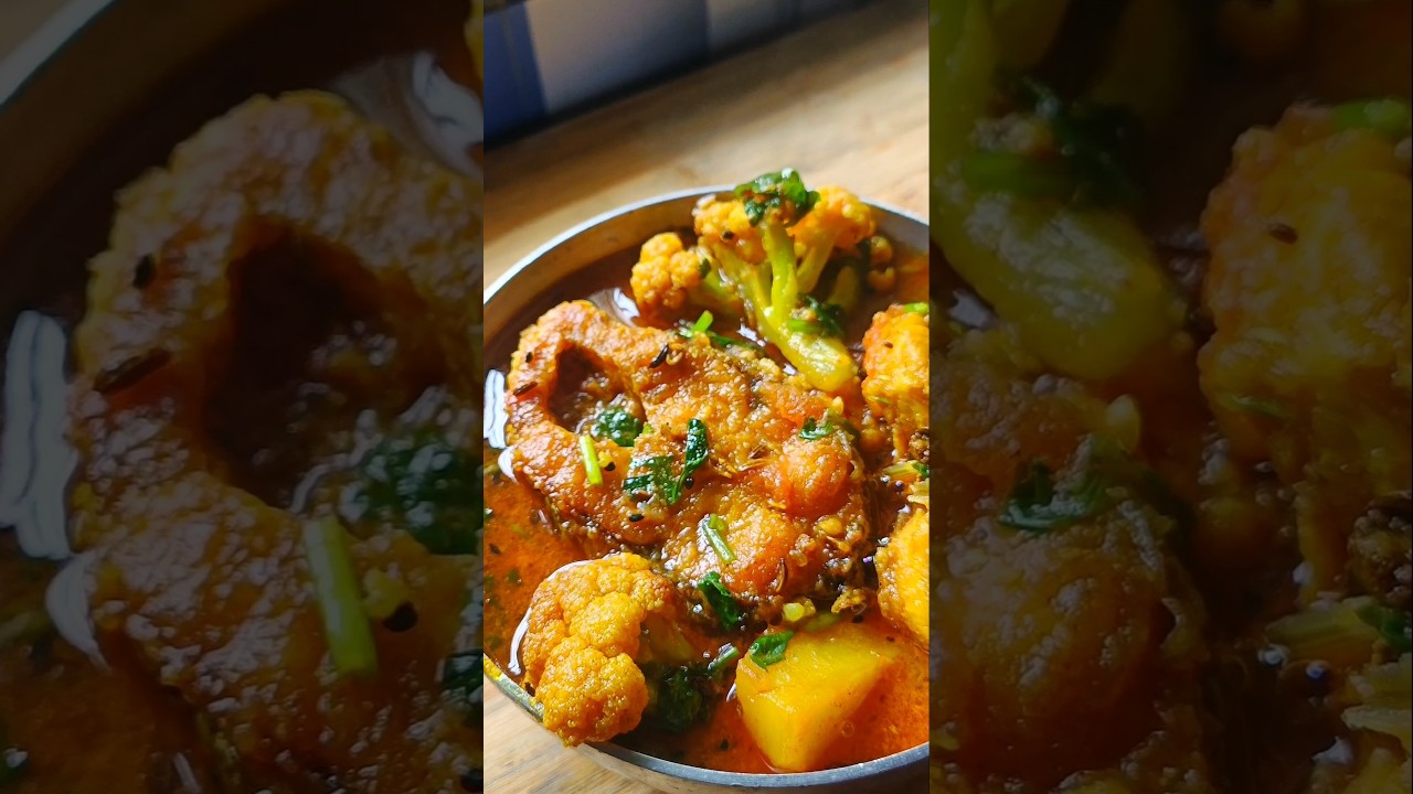 Bengali cauliflower with fish curry#Bengali cooking#shorts video#fish curry