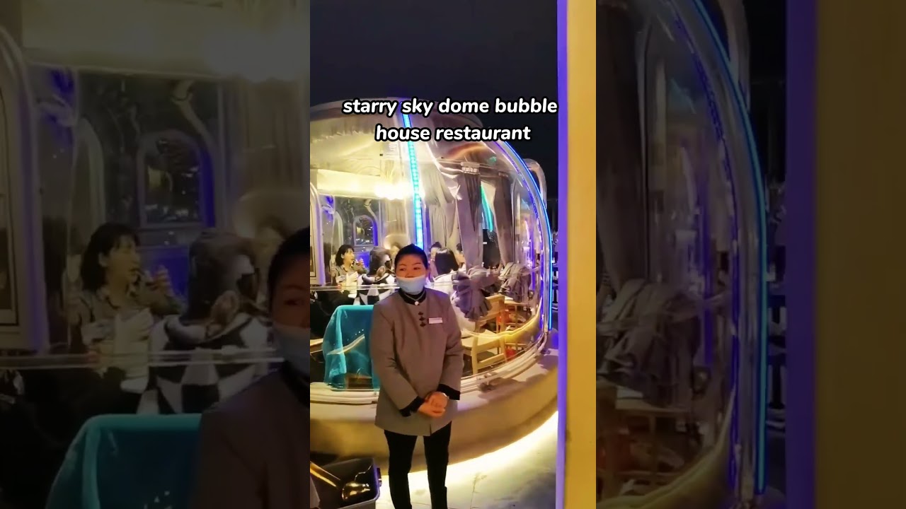 starry sky dome bubble house restaurant #dome #patio #igloo #restaurant