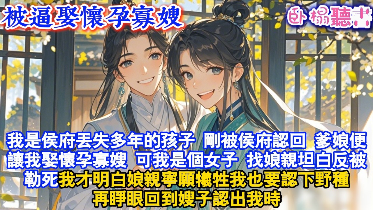 【古代爽文】我是侯府丟失多年的孩子剛被侯府認回爹娘便讓我娶懷孕寡嫂 可我是個女子找娘親坦白反被勒死我才明白娘親寧願犧牲我也要認下野種再睜眼回到嫂子認出我時#故事頻道 #爽文 #重生 #情感 #反转