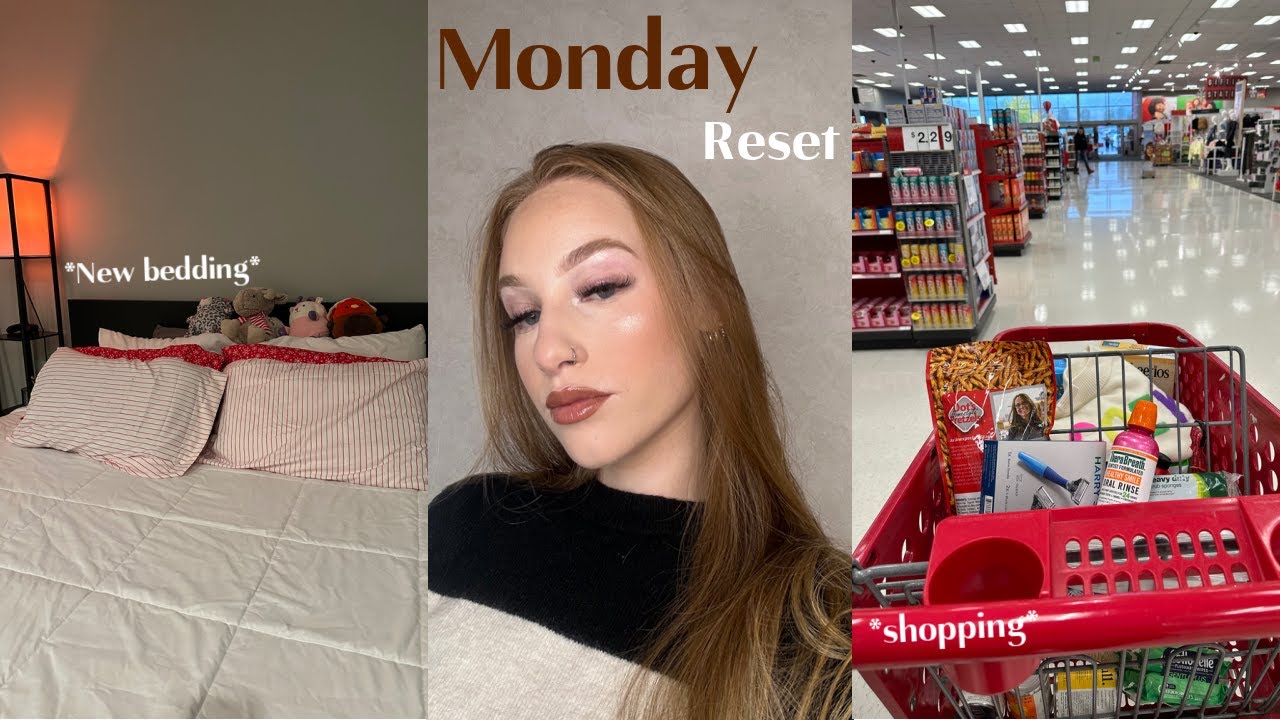 Monday reset | cleaning, shopping, new bedding