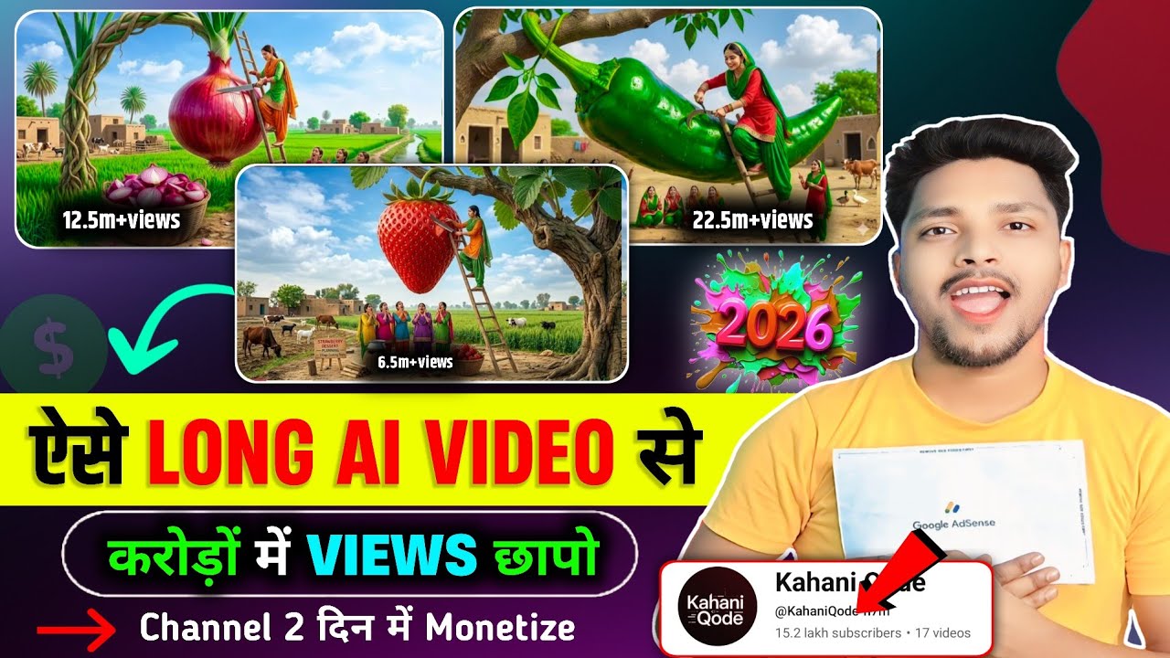 🔥 Google Flow Se Viral Village Cooking Video Kaise Banaye | Long AI Video Tutorial