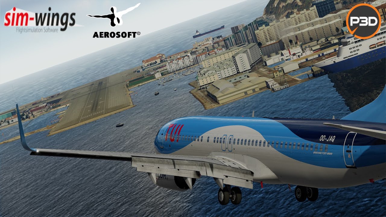 P3D V5.2 HD | The Challenging SRA approach into Gibraltar (LXGB) | TUI 738