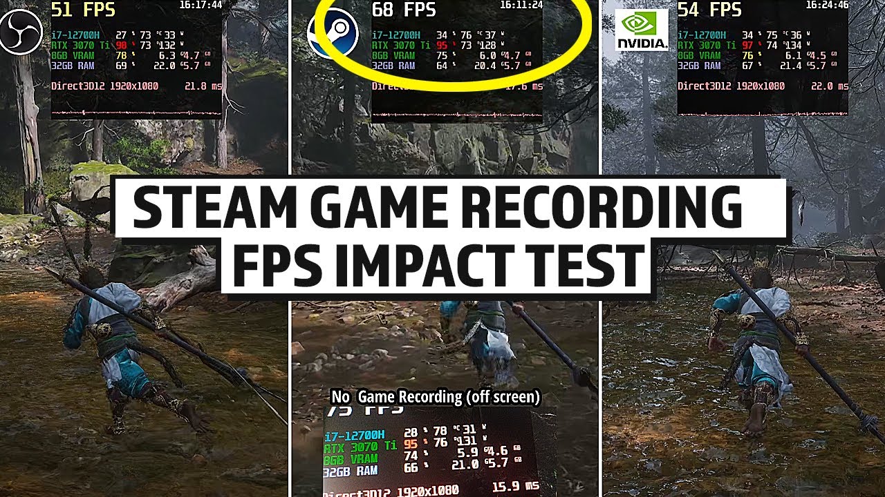 Тест FPS в Steam-записях игр: сравнение с OBS и Nvidia ShadowPlay