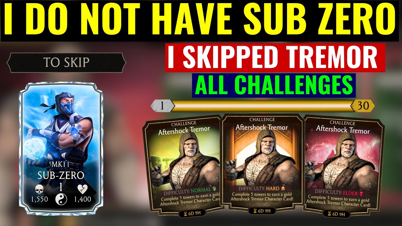 MK Mobile. I Skipped Tremor Challenge in Normal, Hard and Elder Mode!