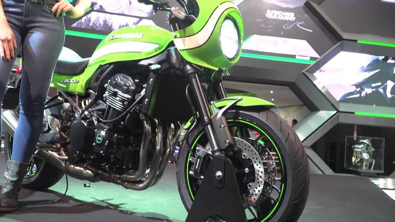 Kawasaki Z900RS Cafe in green - Closer look | EICMA 2017