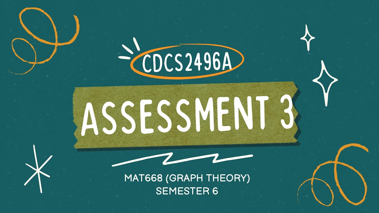 Assessment 3 MAT668 (Graph Theory) CDCS2496A