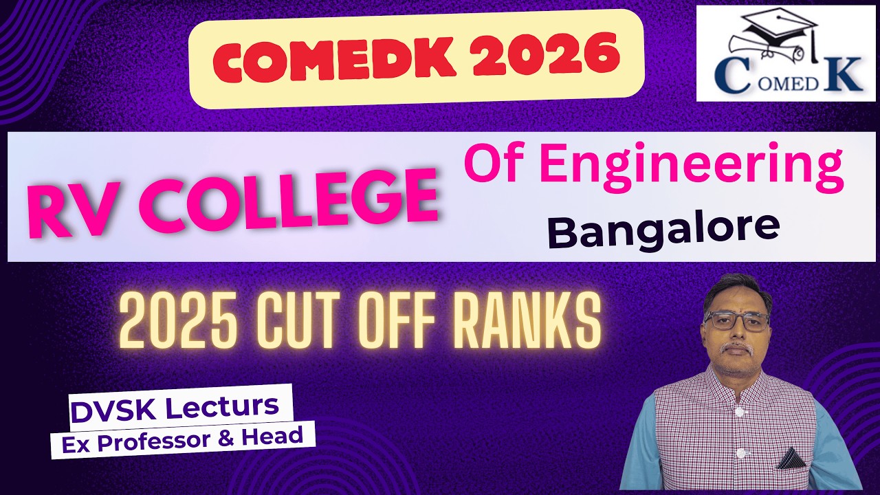 RV College of Engineering COMEDK Cutoff Ranks 🔥 | Branch Wise Closing Ranks Explained