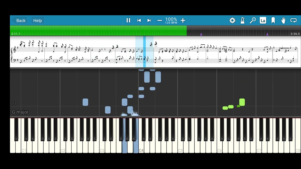 Kiki's Delivery Service - Umi no Mieru Machi piano tutorial