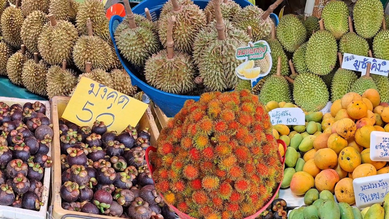 จะถูกกว่าในกรุงเทพไหมทุเรียนจากชาวสวนมาขายเองตลาดกลางผลไม้ตะพงระยอง