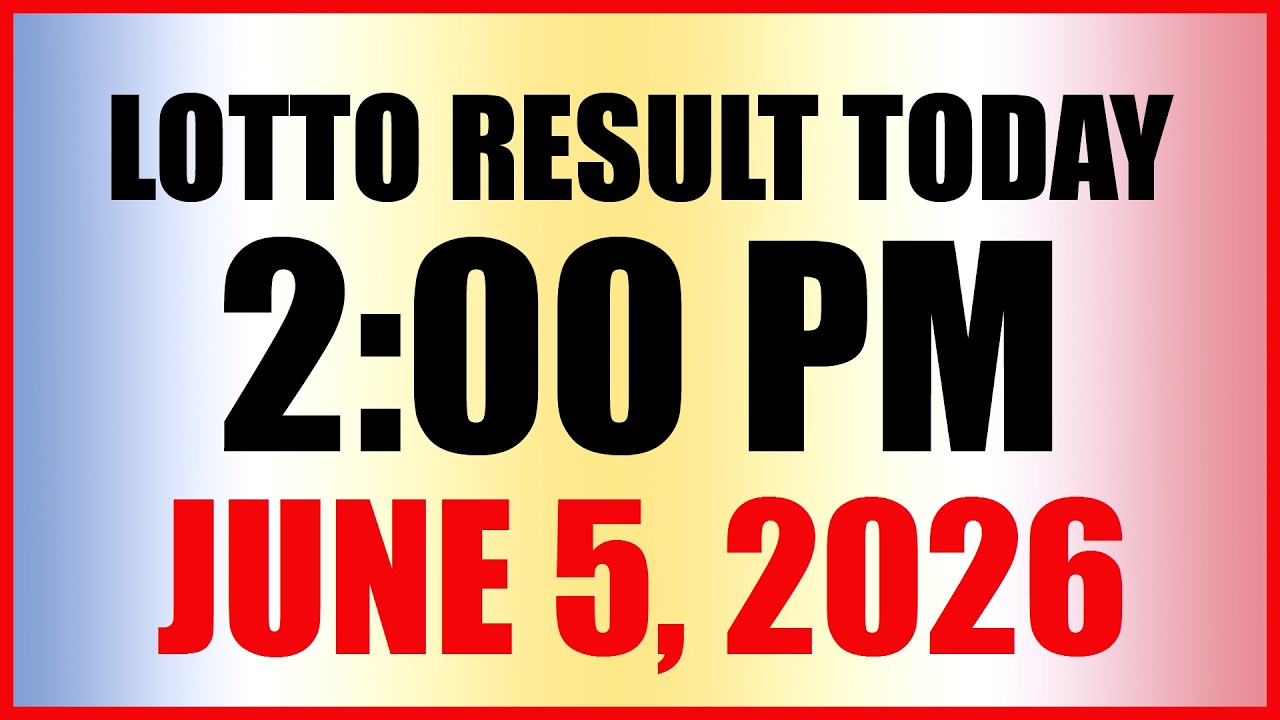 Lotto Result Today 2pm Draw June 5, 2026 Swertres Ez2 PCSO