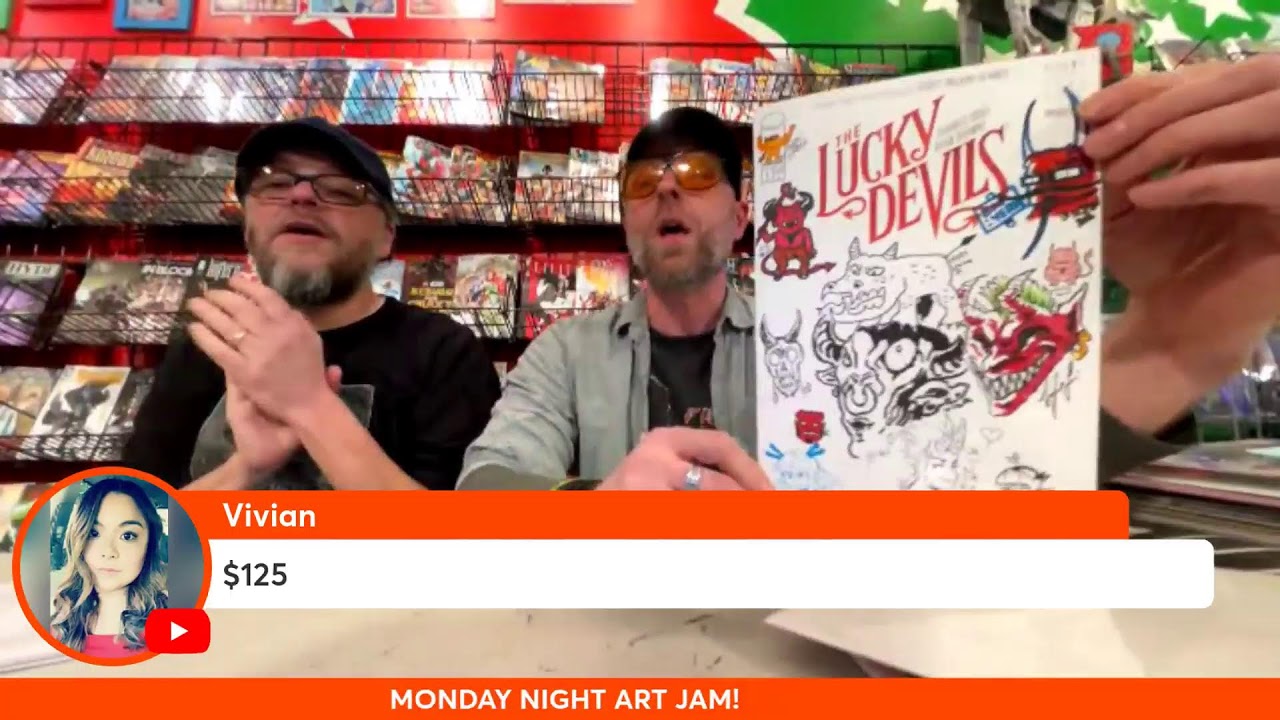 SKETCH COVER ART AUCTION! LIVE from AW YEAH COMICS!