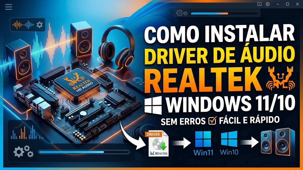 Como Instalar Driver de &Aacute;udio REALTEK Para Windows 11 e 10