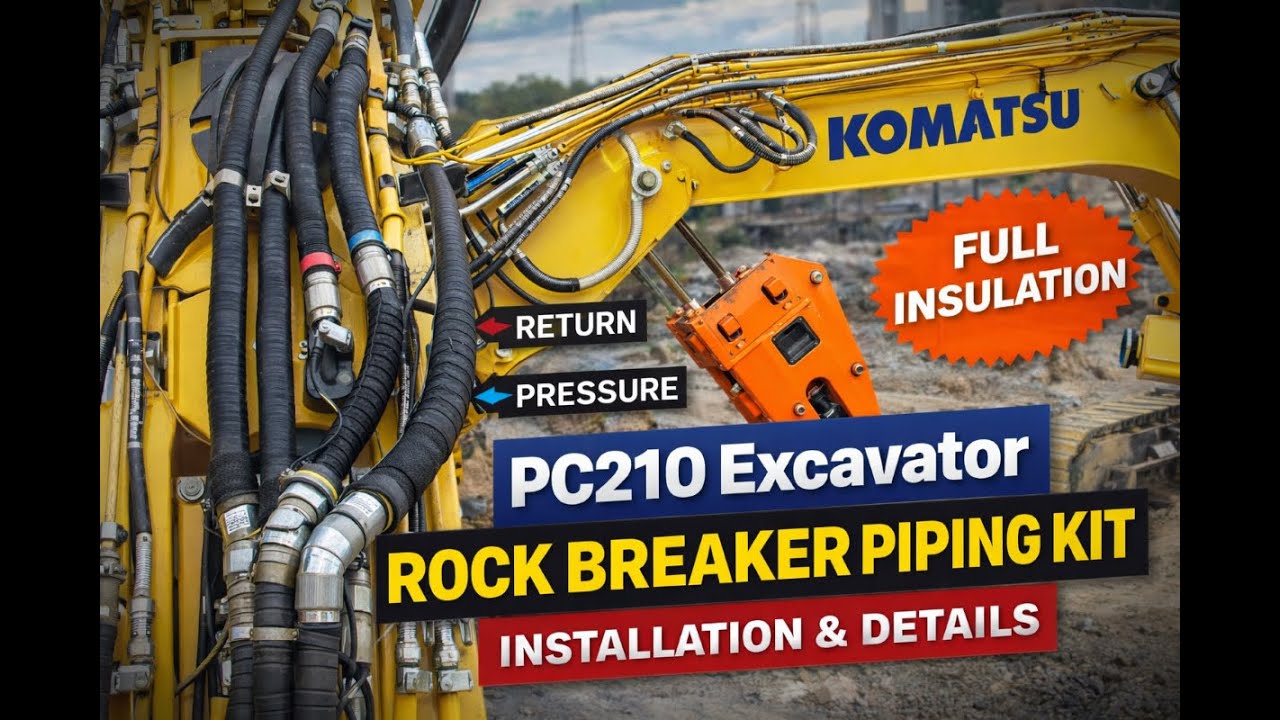 PC210 Rock Breaker Piping Kit Complete | Hose, Valve & Insulation Explained