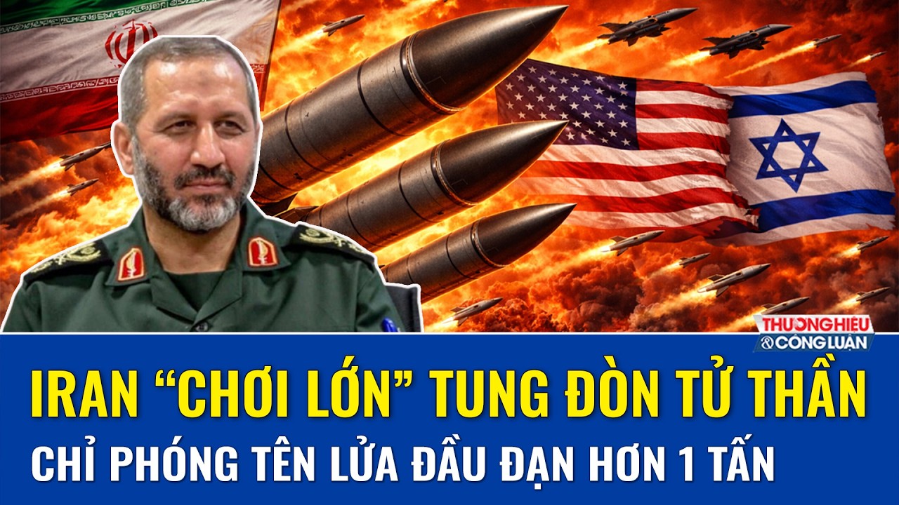 Iran “chơi lớn” tung đòn tử thần: Chỉ phóng tên lửa đầu đạn hơn 1 tấn, quyết chiến đến hơi thở cuối