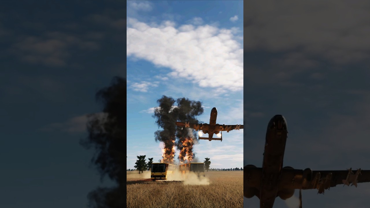A10 Gun Run Incredible ground effects #dcs