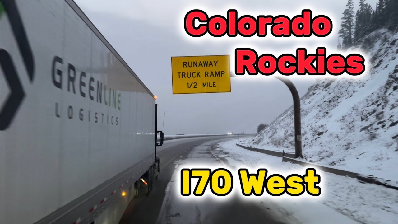 7 Miles Down Dangerous Drive I70 West: Colorado Rocky Mountains🏔️🥶
