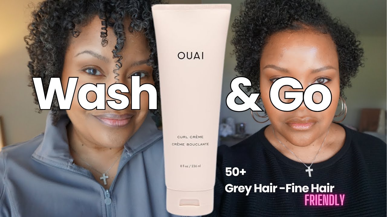 Quai Curl Cream 15 min Wash And Go Routine - Volume for Thin Natural Hair Style and Grey Hair