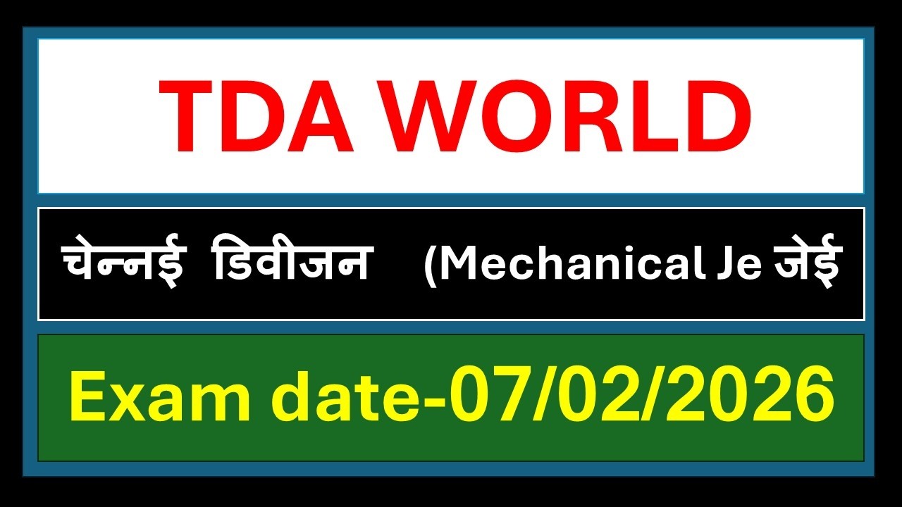 chennai division 07/02/2026 mechanical  LDC je paper solution #railway LDC je mech.paper solv