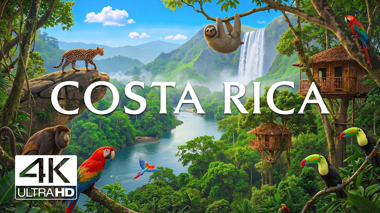 Costa Rica 4K | Unreal Natural Beauty on Earth – Emerald Jungles, Turquoise Coasts & Silent Villages