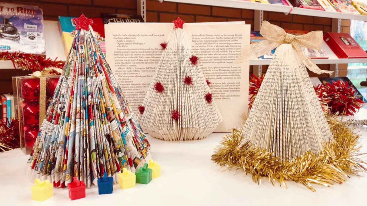 DIY Come fare un albero di Natale con un libro