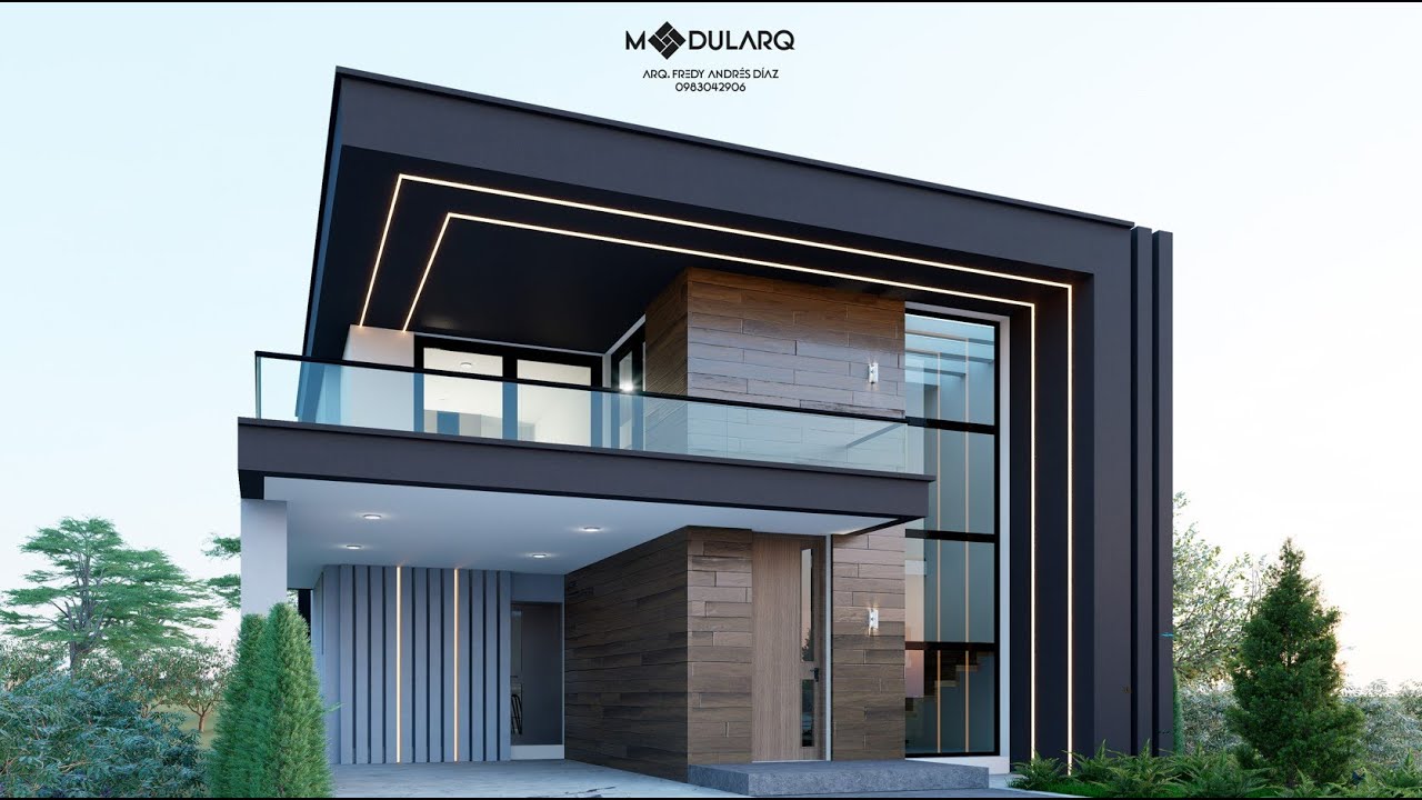 Small and Modern Two-Story House | 3 Bedrooms | Floor Plan 8x11m