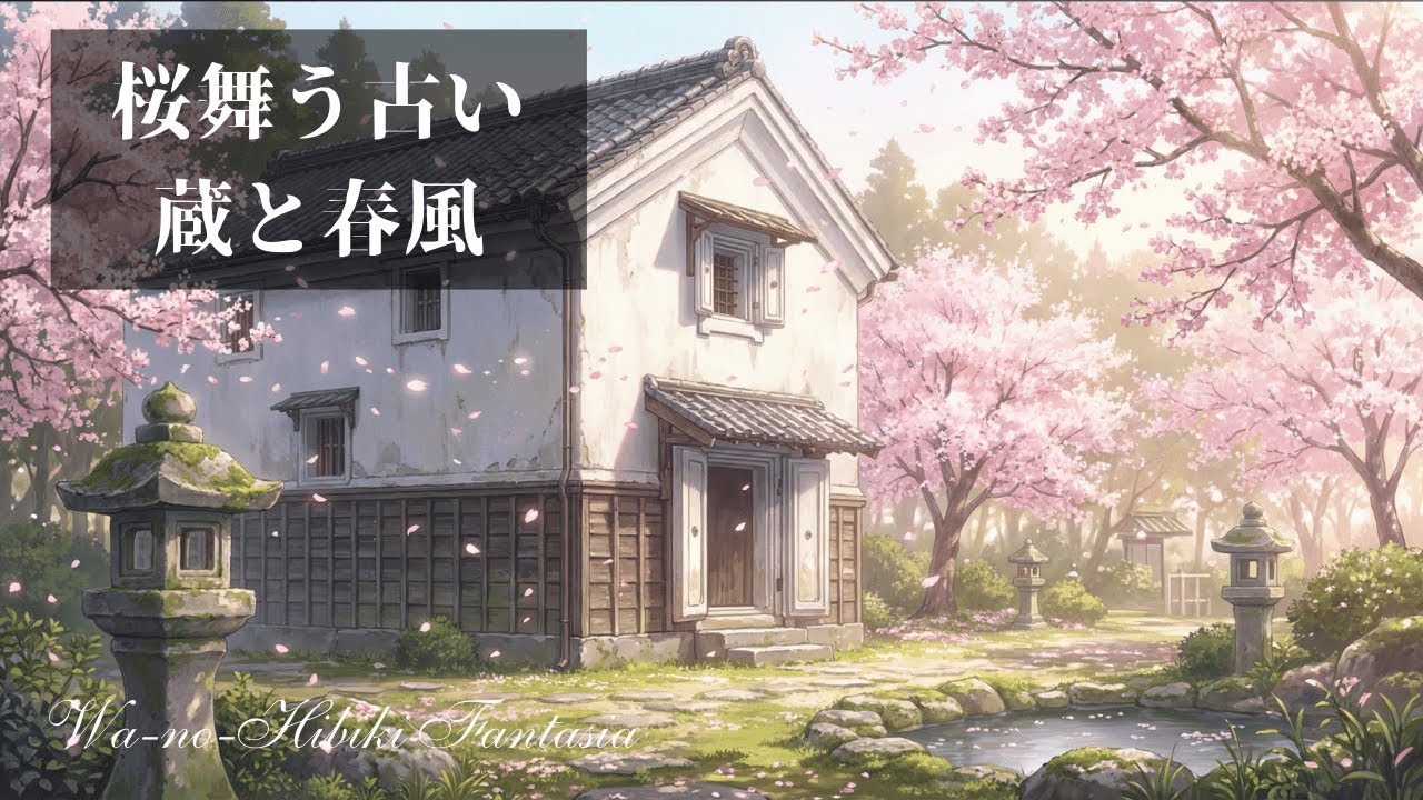 【浄化BGM】桜舞う古い蔵と春風の囁き 〜自律神経を整え心を清めるヒーリングBGM〜