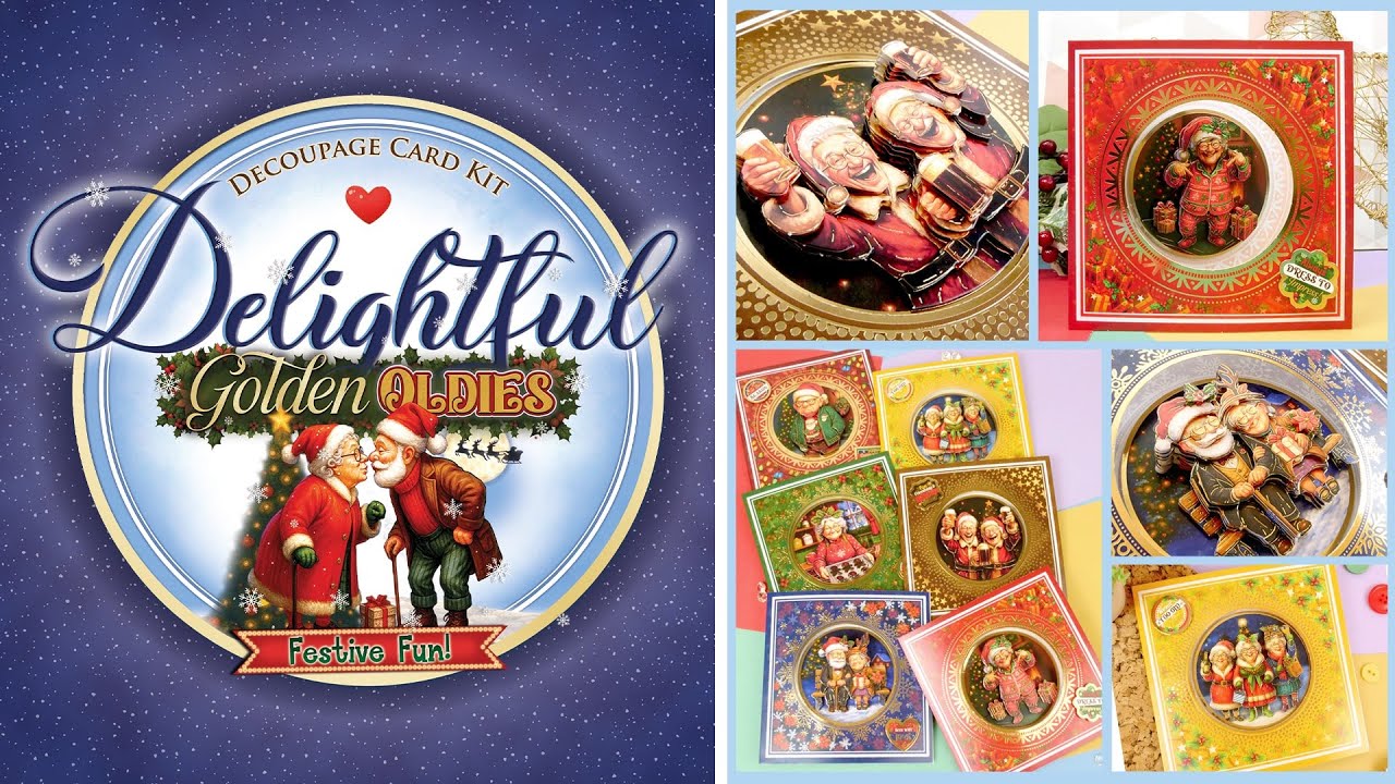 Delightful Golden Oldies Festive Fun Decoupage Card Kit