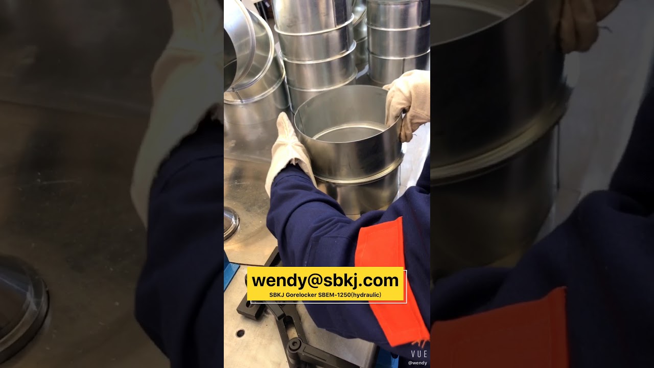 SBKJ Hydraulic gorelocker/elbow making machine/spiral duct elbow