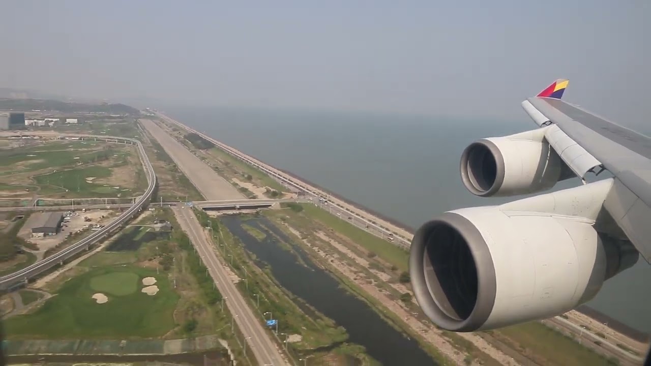 Asiana Airlines B747-400 HL7428 Landing Seoul ICN 15. May2023