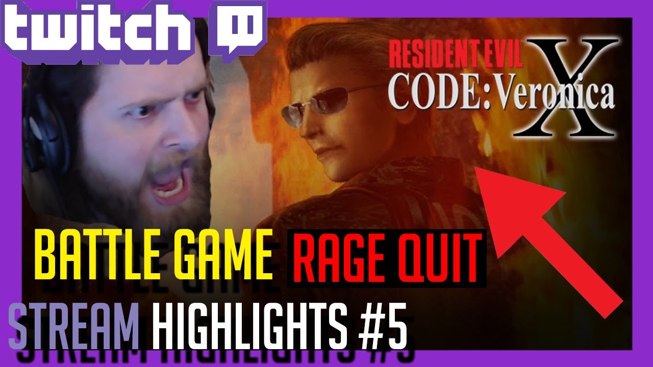RAGE WARNING: Resident Evil CODE: Veronica X - Battle Game RAGE QUIT! [Stream Highlights #5]