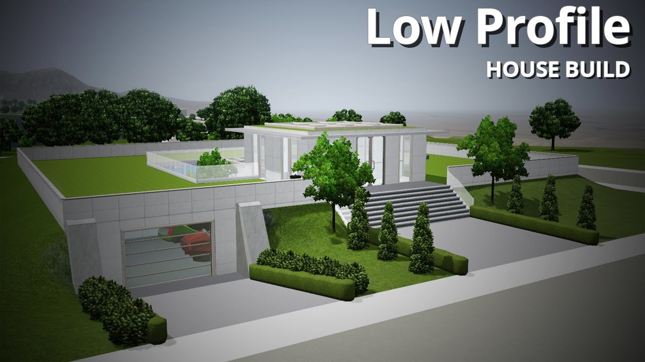 The Sims 3 House Building - Low Profile (Futuristic house)