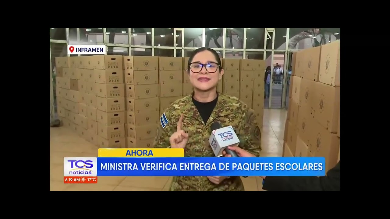 Microonda. Ministra verifica entrega de paquetes escolares en el INFRAMEN. TCS