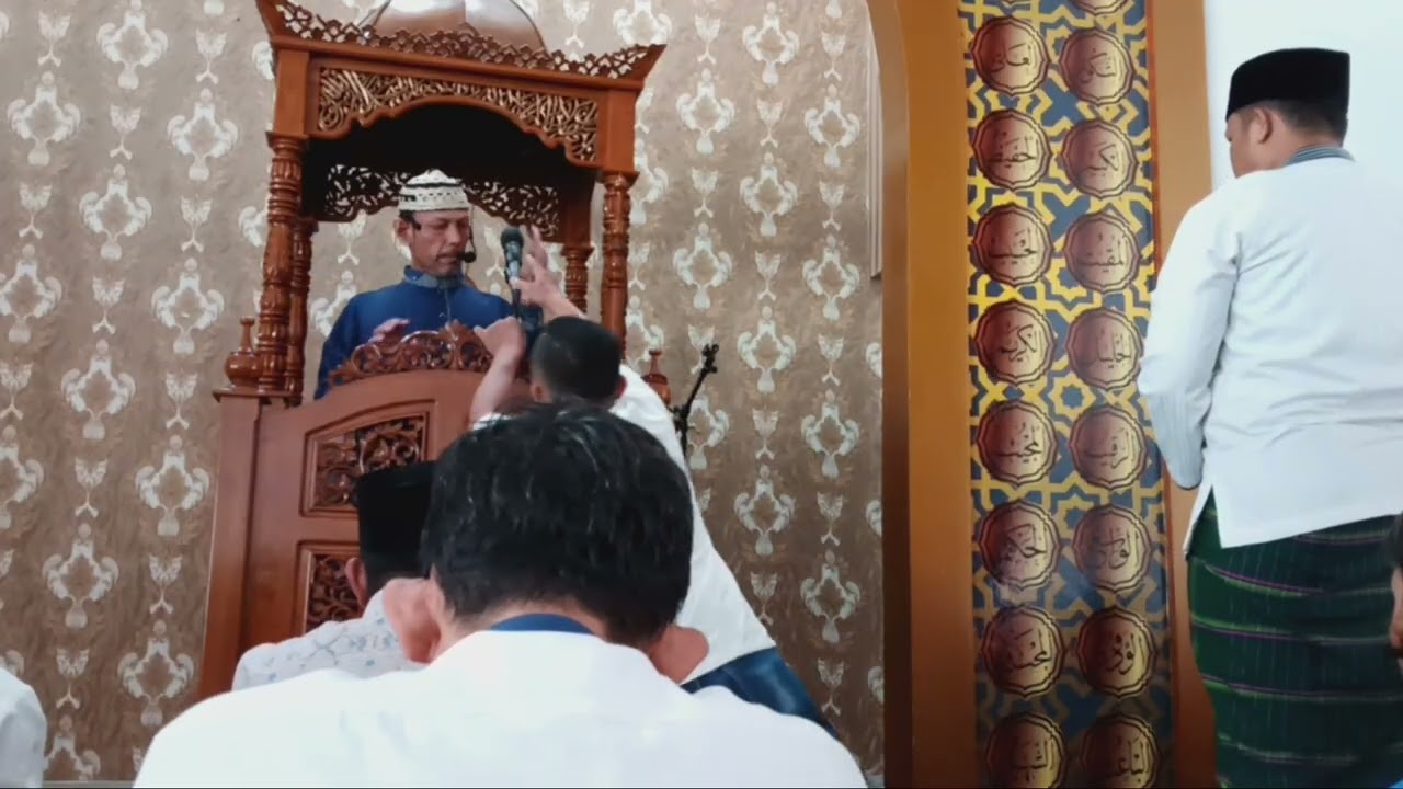 Adzan merdu menyambut khotib naik mimbar di masjid nurul hikmah kalibaru Jakpus 1-8-2025 @rohman834 