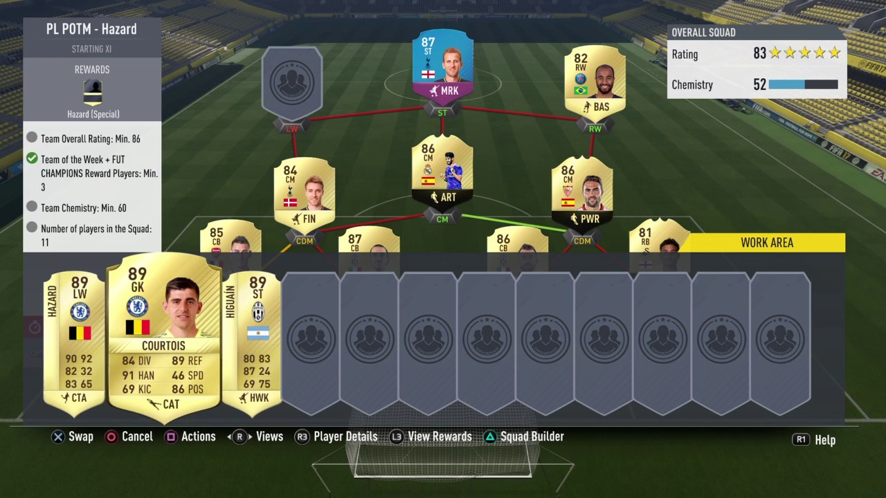 FIFA 17 FUT17 POTM HAZARD COMPLETE!